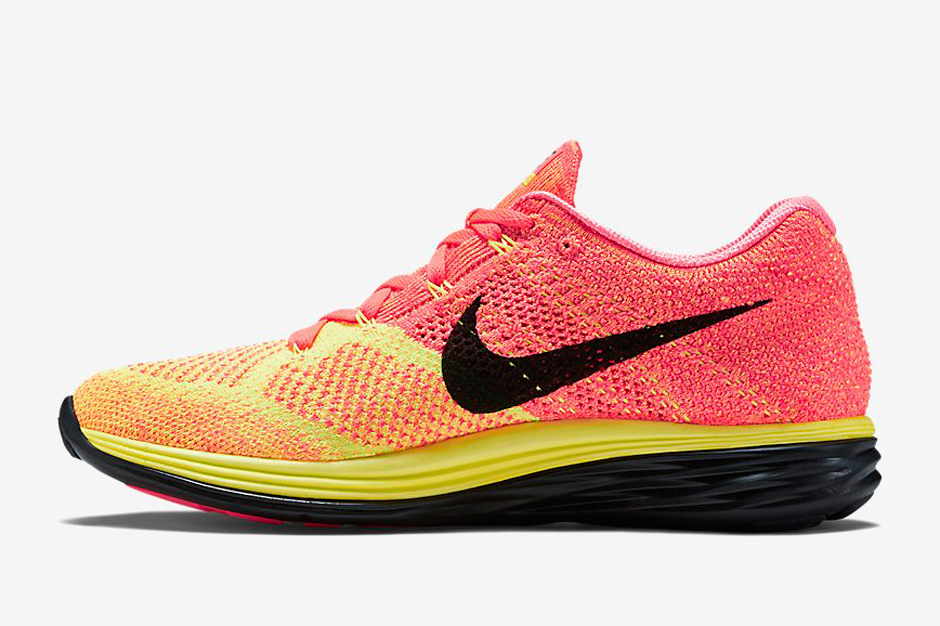 Nike Flyknit Lunar 3 Hot Lava Volt Laser Orange Black 03