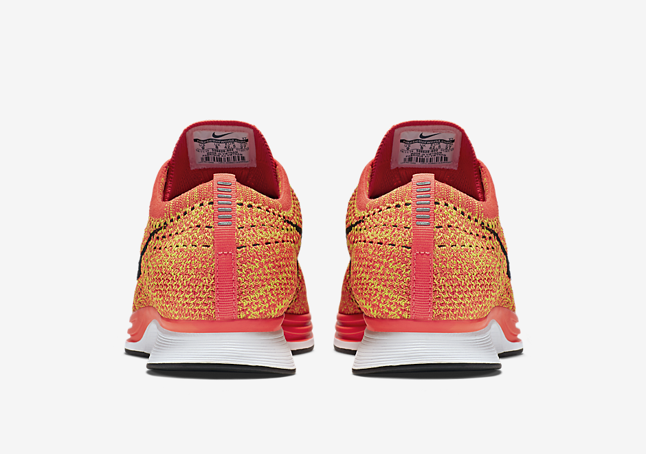 Nike Flyknit Racer Bright Crimson Black Volt 5