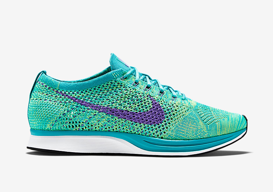 Nike Flyknit Racer Sport Turquoise Hyper Grape Volt 2