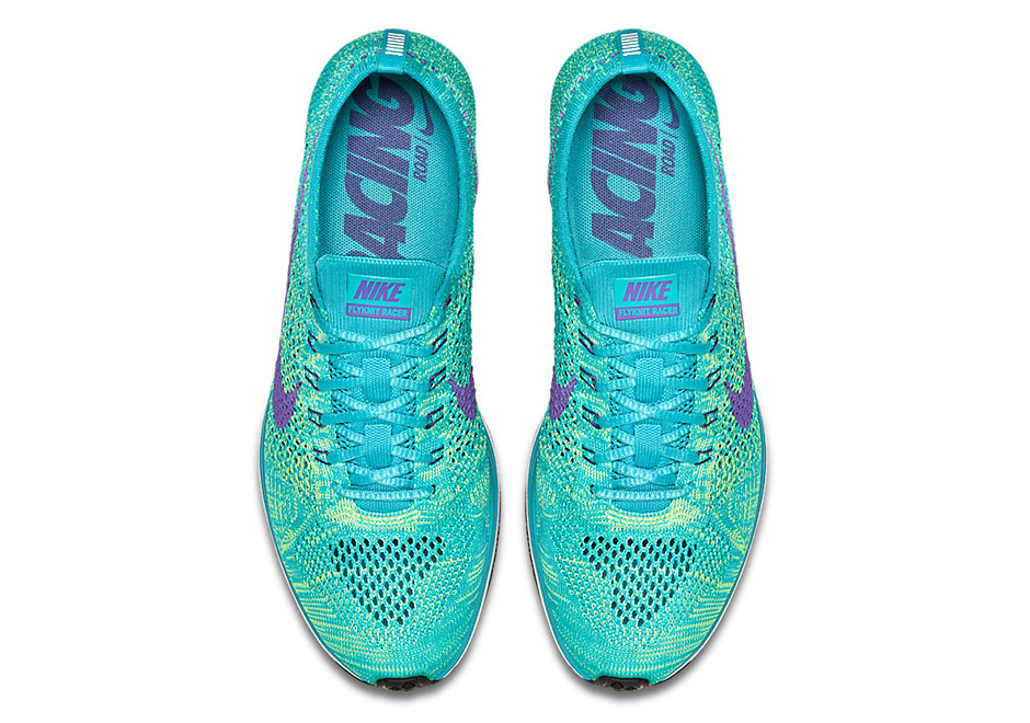 Nike Flyknit Racer Sport Turquoise Hyper Grape Volt 4