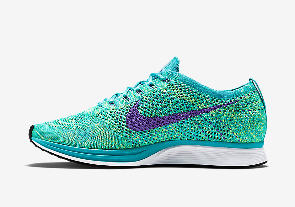 Nike Flyknit Racer Sport Turquoise Hyper Grape Volt 5