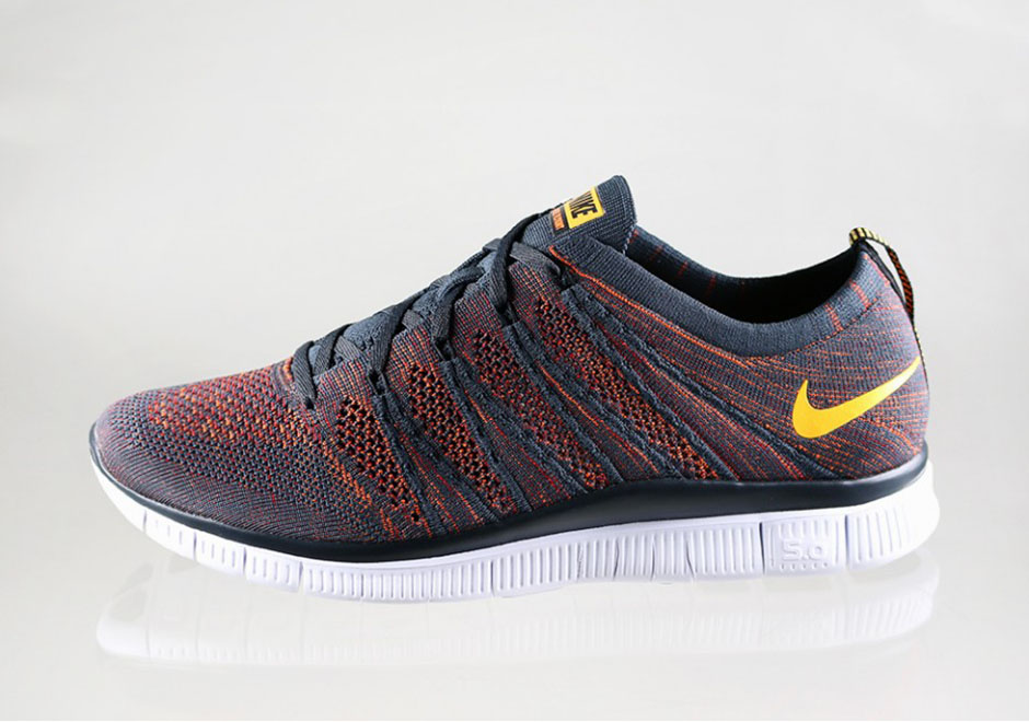 Nike Free Flyknit Anthracite Laser Orange