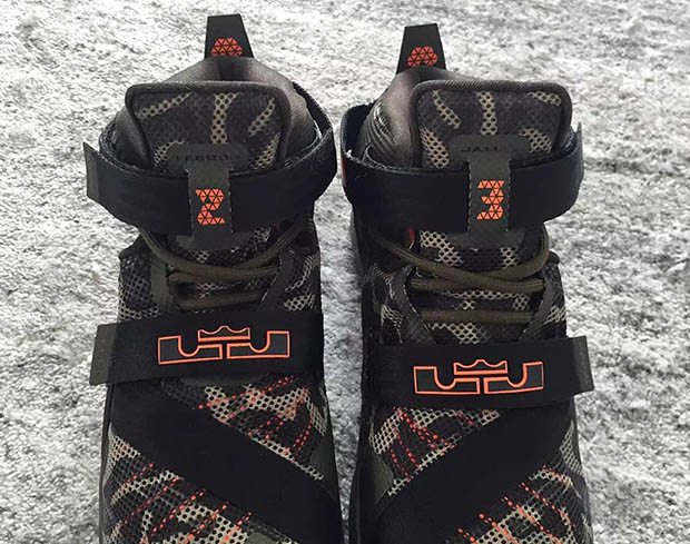 Nike Lebron Soldier 9 Camo Green Orange 3