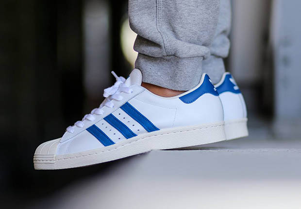 Adidas Originals Superstar White Dark Royal 3