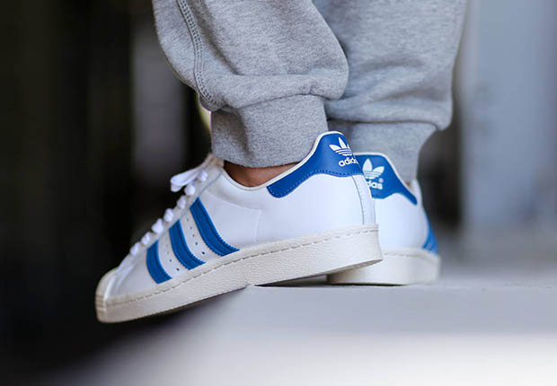 Adidas Originals Superstar White Dark Royal 4