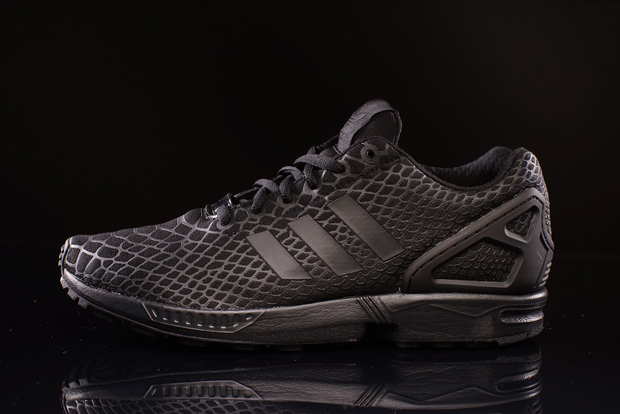 Adidas Zx Flux Black Snakeskin Techfit 02