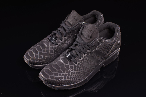 Adidas Zx Flux Black Snakeskin Techfit 03