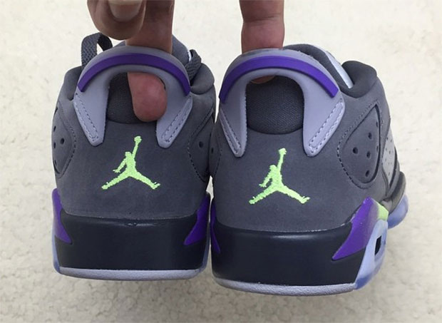 Air Jordan 6 Low Gs Grey Purple Neon 1