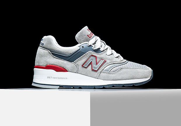 New Balance 997 Grey Blue Red Pumice Stone 2