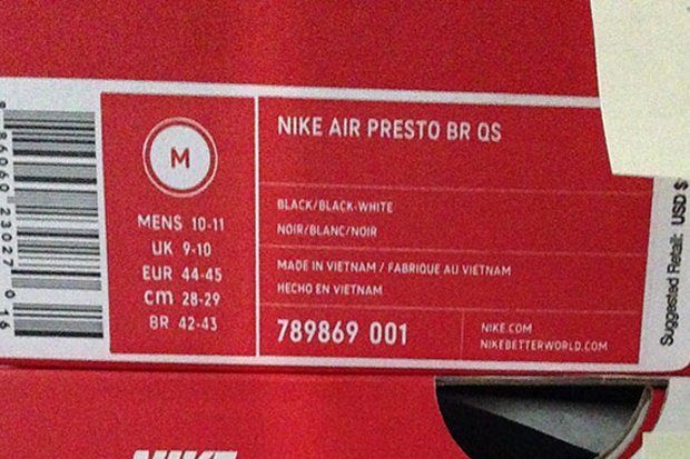 Nike Air Presto Size Info Medium