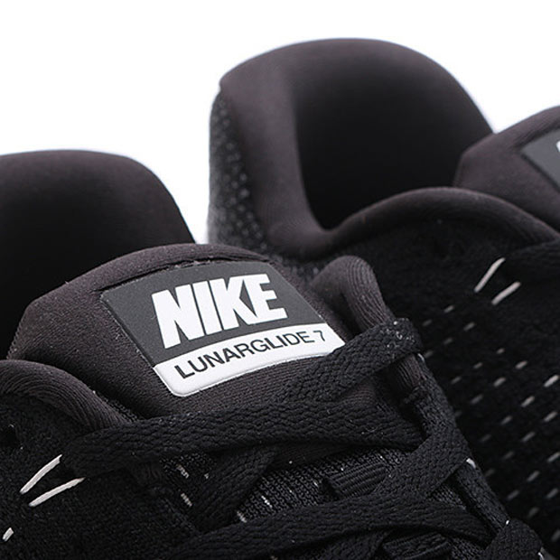 Nike Flyknit Lunarglide 7 Em Black White 05