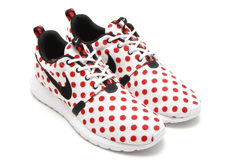 Nike Roshe Run Nm Polka Dots White Red 1