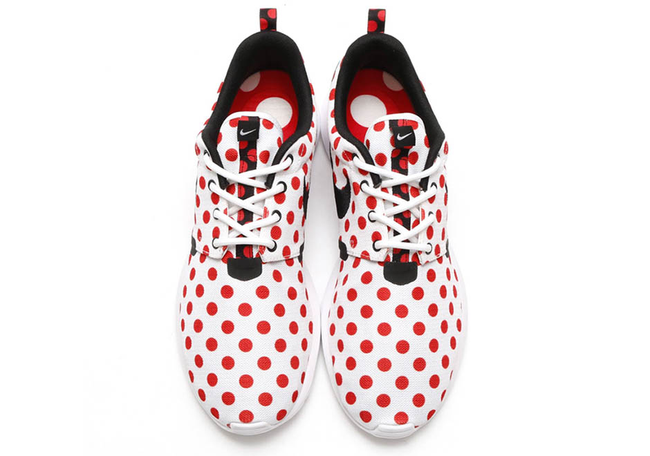 Nike Roshe Run Nm Polka Dots White Red 3