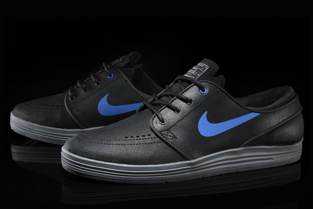 Nike Sb Lunar Stefan Janoski Black Leather 01