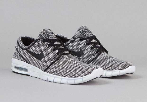 Black and White Textiles On The Nike SB Stefan Janoski Max