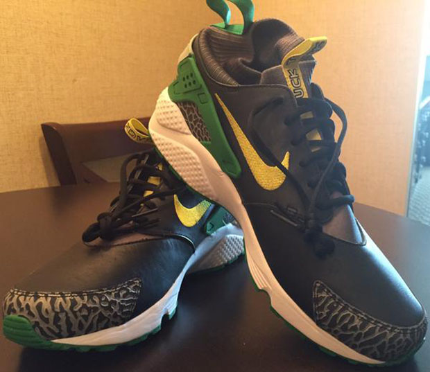 Oregon Ducks Custom Air Huarache 2