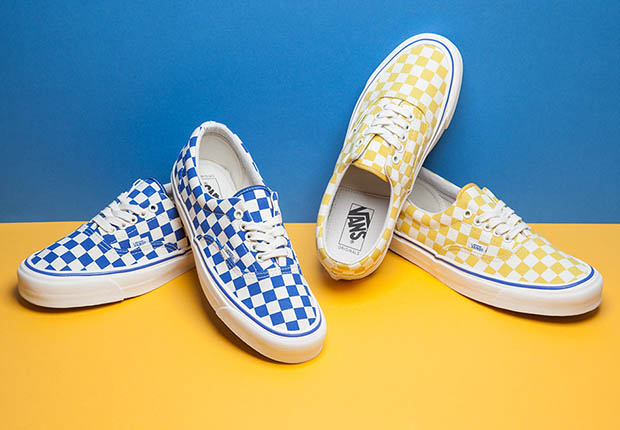 Vans Era Og Lx Checkerboard Blue Yellow 4