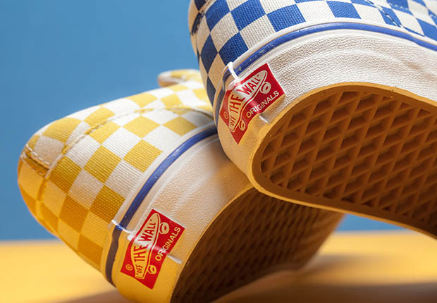 Vans Era Og Lx Checkerboard Blue Yellow 6