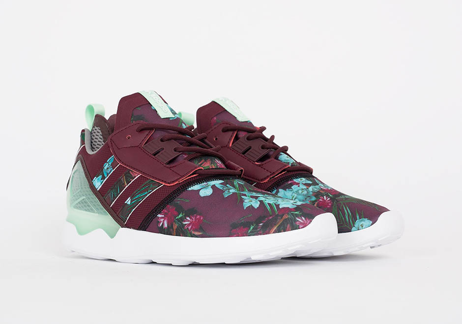 Adidas Zx 8000 Boost Floral Maroon 2