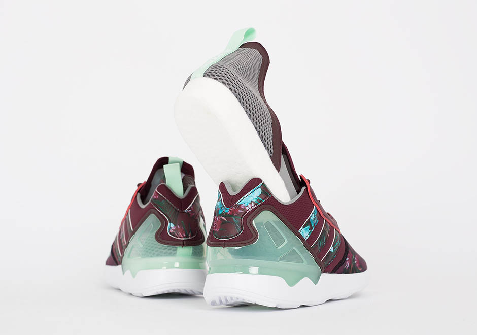 Adidas Zx 8000 Boost Floral Maroon 4