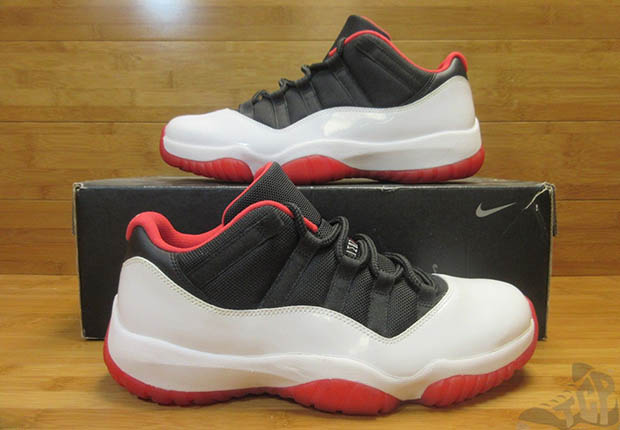 Air Jordan 11 Low White Black Red Sample 2013 2