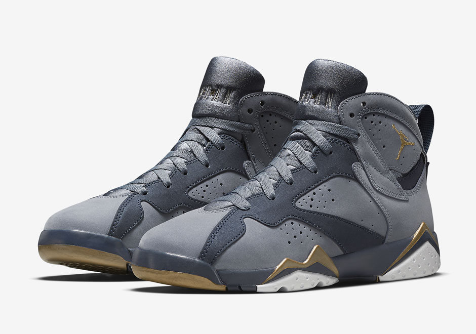 Air Jordan 7retro Blue Dusk Gold 1