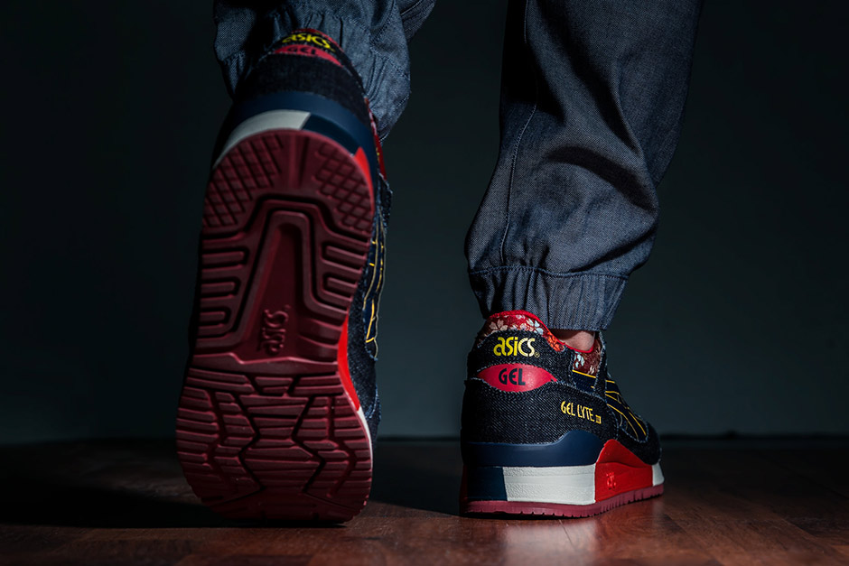 Japan Textile Kimono Asics Gel Lyte Iii Navy 03