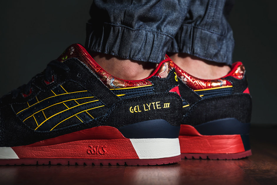 Japan Textile Kimono Asics Gel Lyte Iii Navy 04