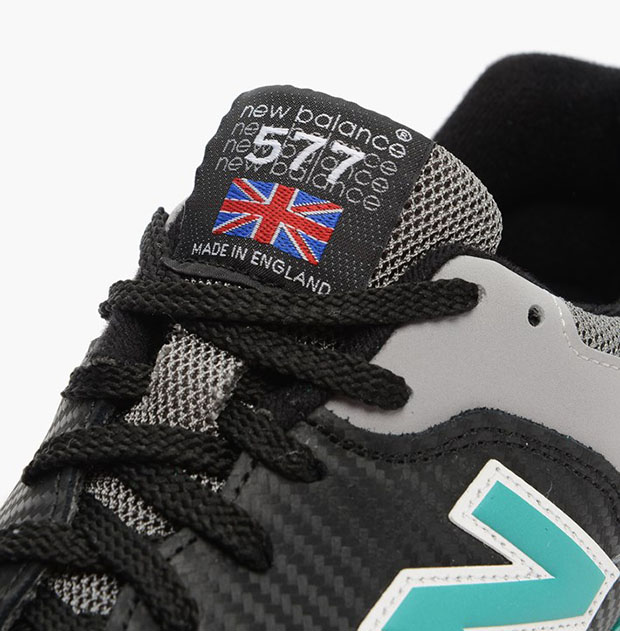 New Balance 577 Black Teal Carbon Fiber 6