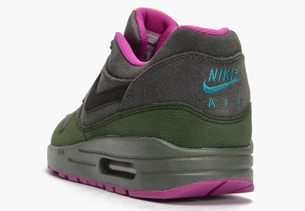 Nike Air Max 1 Ltr Dark Pewter Fuchsia Flash Green 2