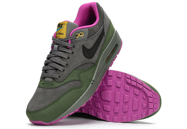 Nike Air Max 1 Ltr Dark Pewter Fuchsia Flash Green 4