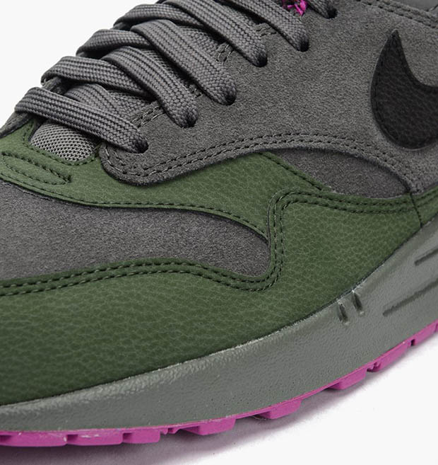 Nike Air Max 1 Ltr Dark Pewter Fuchsia Flash Green 6