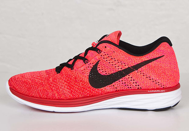 Nike Flyknit Lunar3 University Red Bright Crimson 2