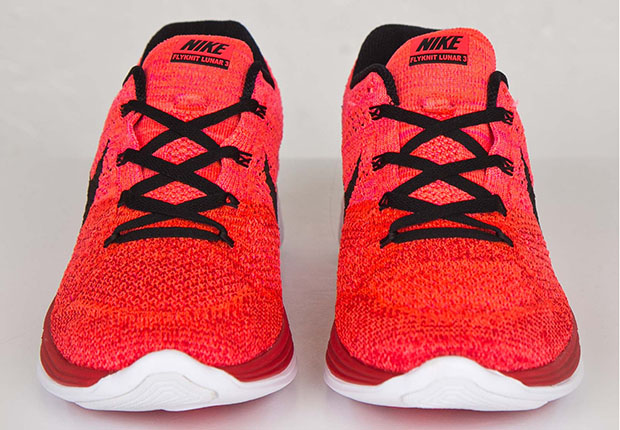 Nike Flyknit Lunar3 University Red Bright Crimson 3