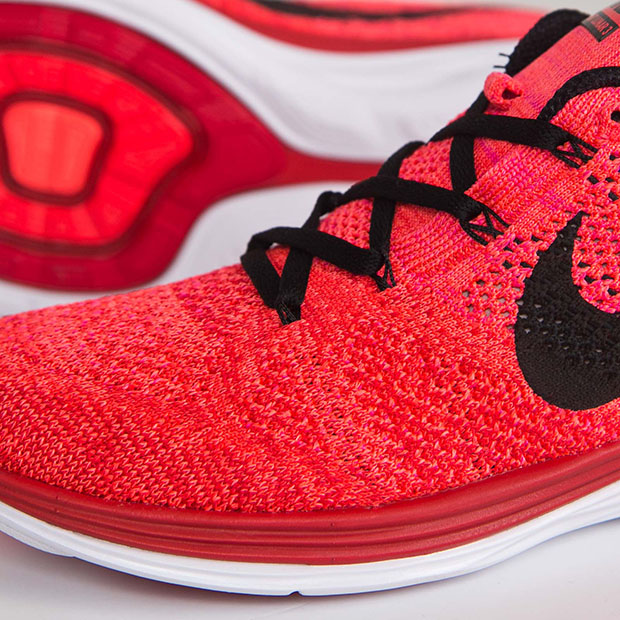 Nike Flyknit Lunar3 University Red Bright Crimson 5