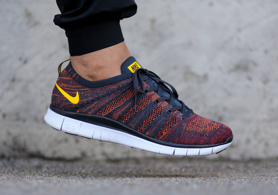 Nike Free Flyknit NSW - Anthracite - Laser Orange