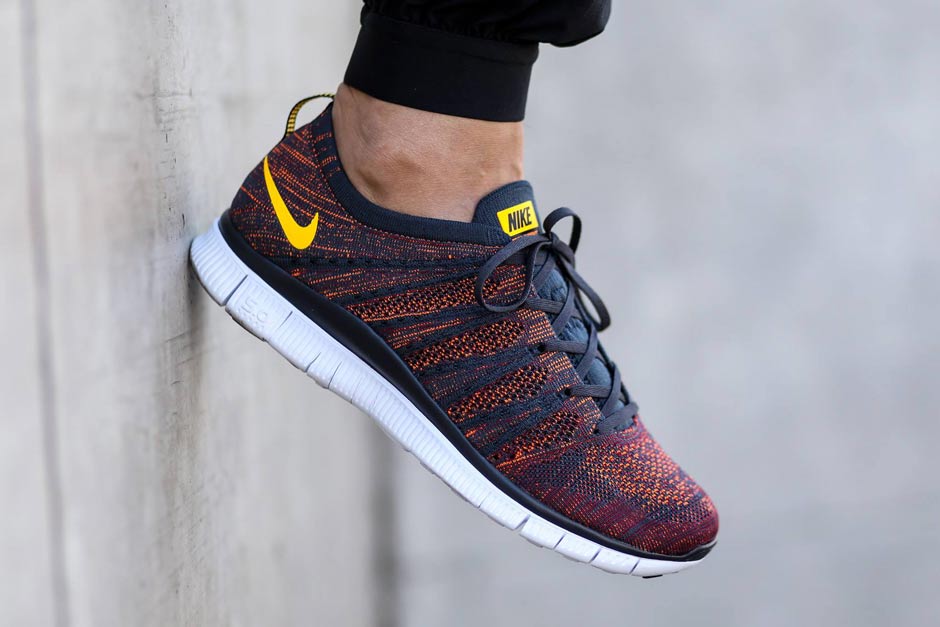 Nike Free Flyknit Nsw Anthracite Laser Orange 03