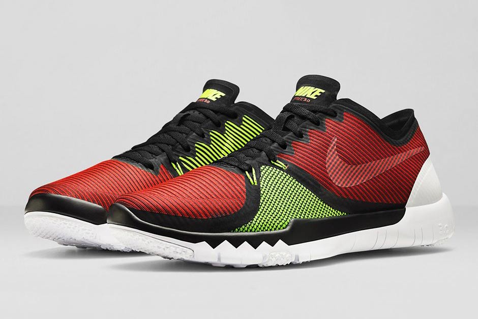 Nike Free Trainer 3.0 V4 - Volt - Team Red