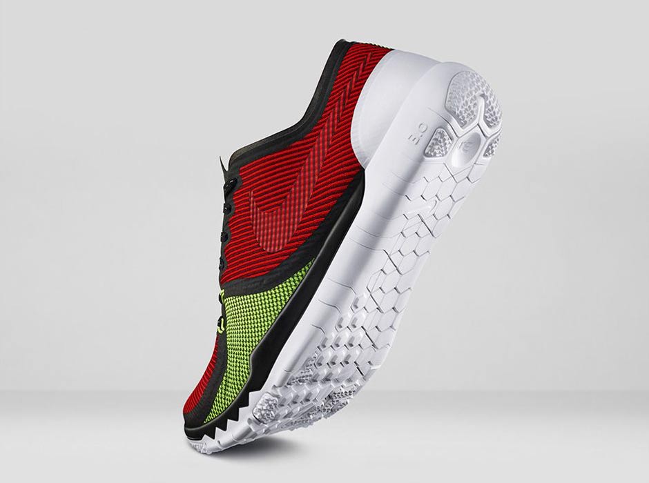 Nike Free Trainer 3 0 V4 Volt Team Red 02