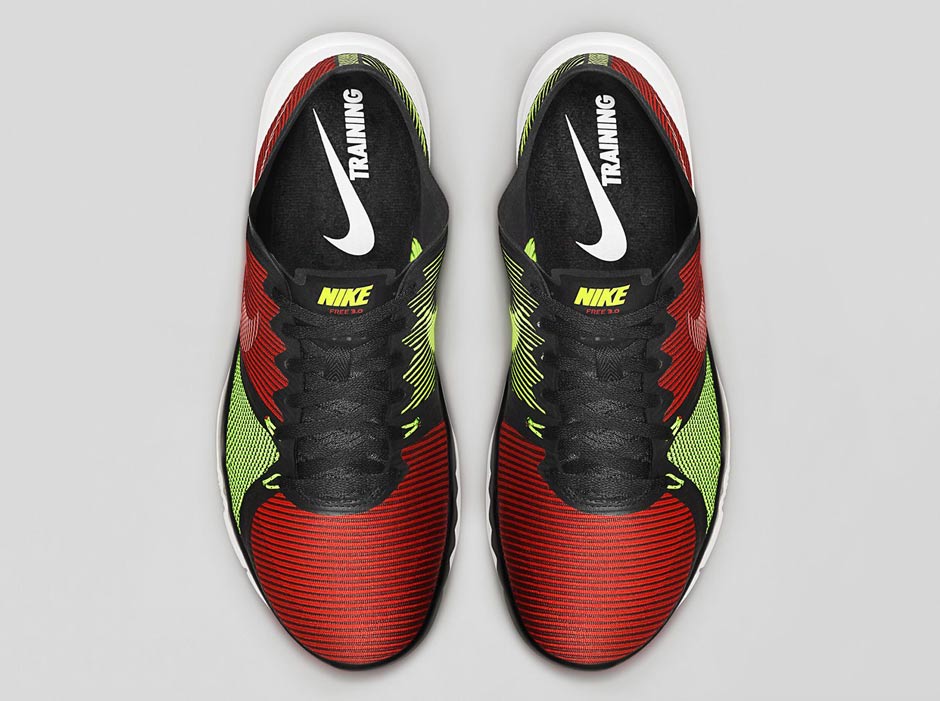 Nike Free Trainer 3 0 V4 Volt Team Red 05