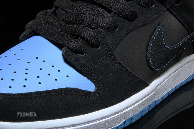 Nike Sb Dunk Low Black University Blue Stitch 5