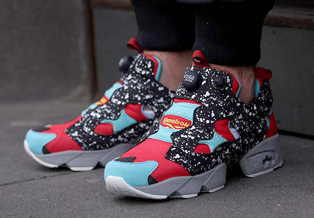 Reebok Instapump Fury Splatter Red Blk Blu Gry Wht 1