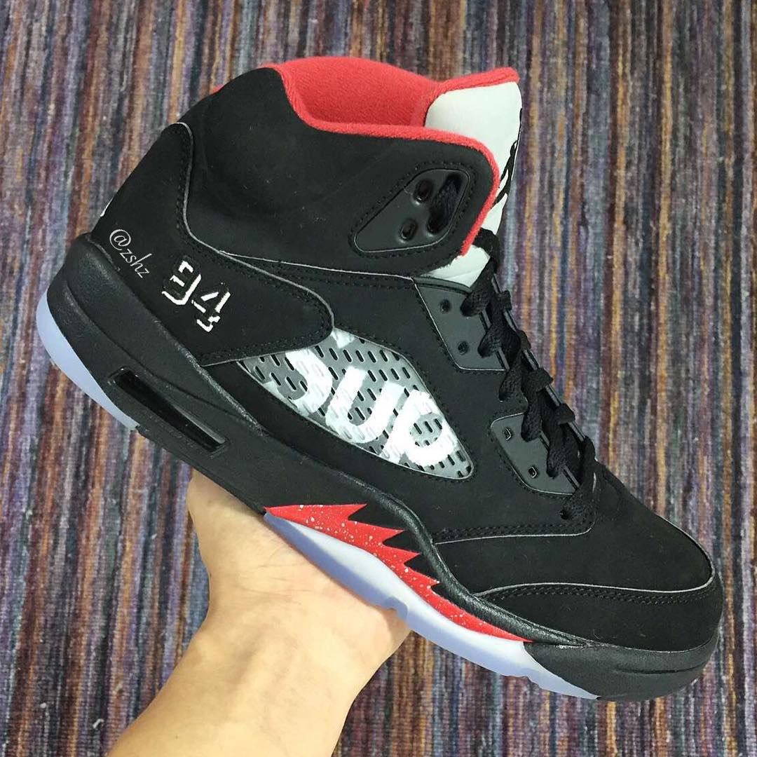 Supreme Air Jordan 5 Bred Another Look 003