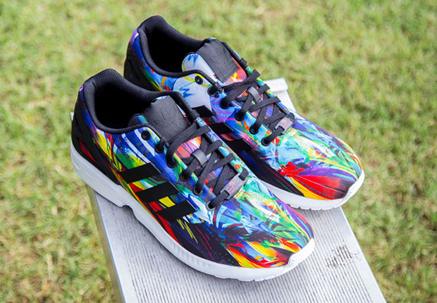 Adidas Zx Flux Multicolor Print Upper 2