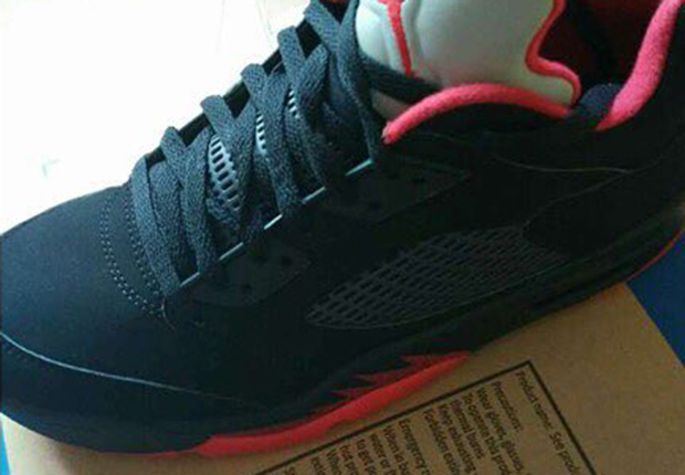 Air Jordan 5 Low Sample Black Red 1