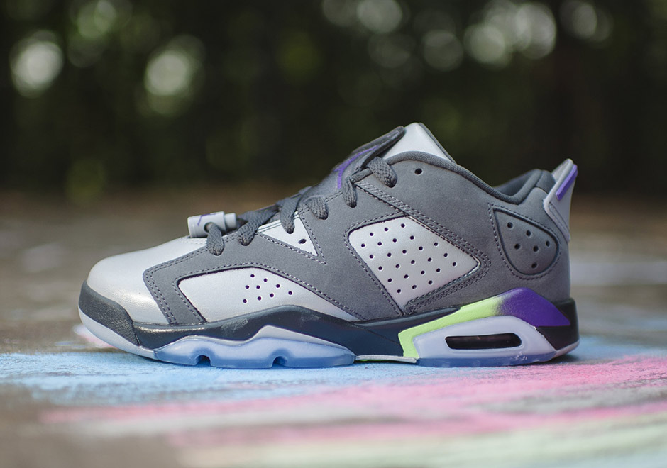 Jordan 6 Low Dark Grey Uv Wolf Grey Ghost Green 2