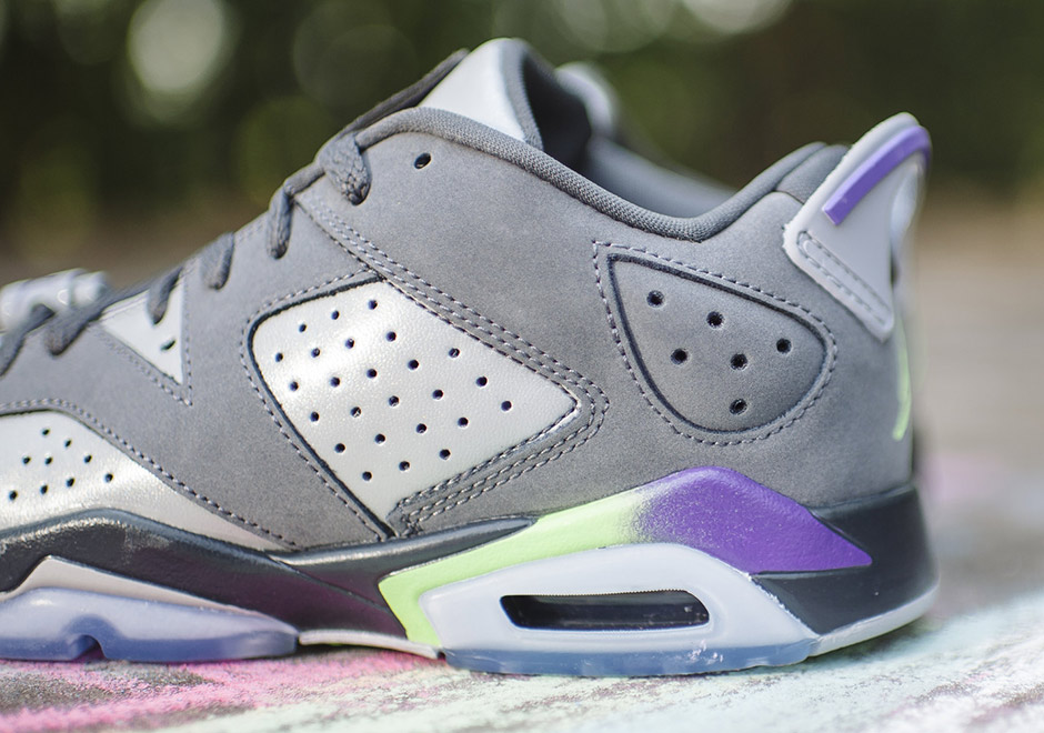 Jordan 6 Low Dark Grey Uv Wolf Grey Ghost Green 6