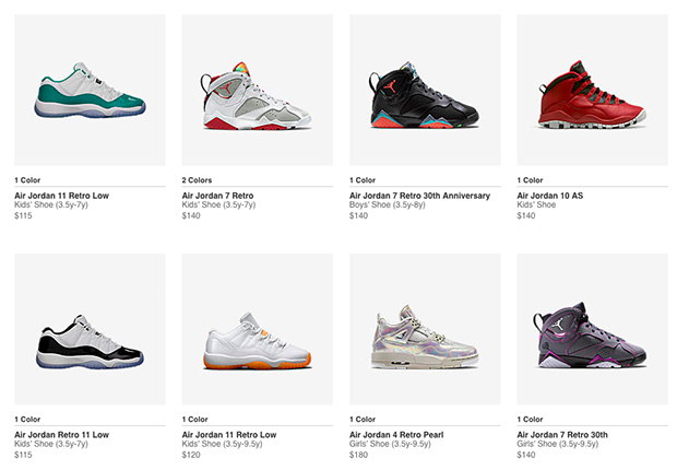 Nikestore Just Restocked A Ton Of Air Jordan Retros In Kids Sizes