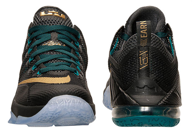 Lebron 12 Low Svsm Black Gold Emerald 4