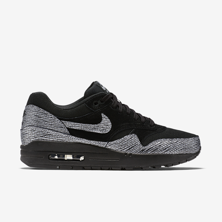 Nike Air Max 1 Premium Metallic Silver Black 2